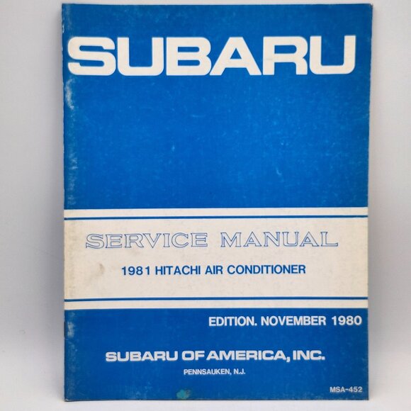 Subaru Service Manual 1981 Hitachi Air Conditioner Edition November 1980 - Picture 1 of 2